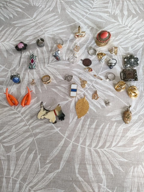 Lot De Bijoux Anciens En Argent (marque Cygne / Poinçon 800) - Occasion