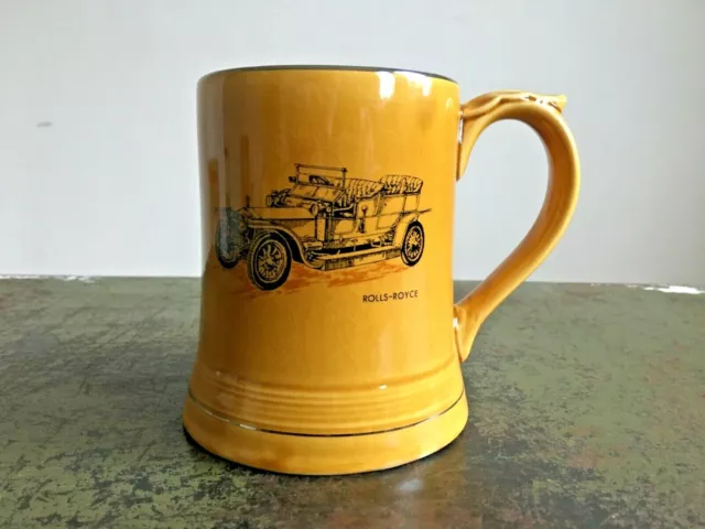 Vintage 1907 ROLLS-ROYCE SILVER GHOST Ceramic Tankard By WADE England