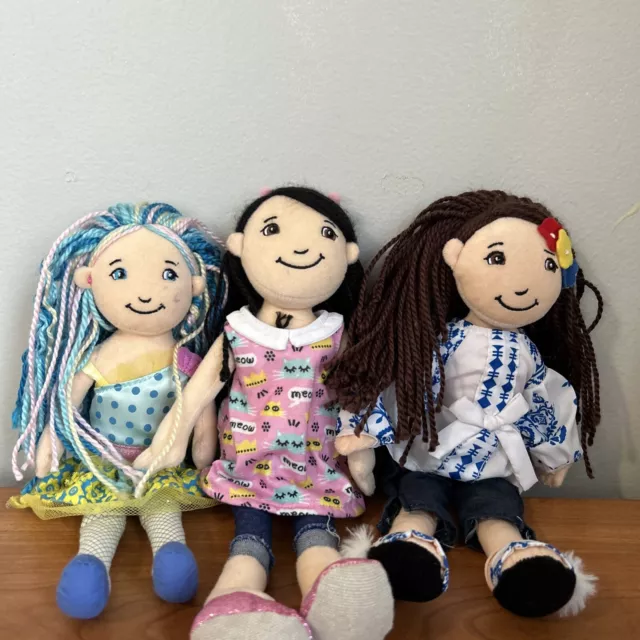 Manhattan Toy Company Groovy Girls Soft Plush 13” Dolls Kat Aqualina Willow