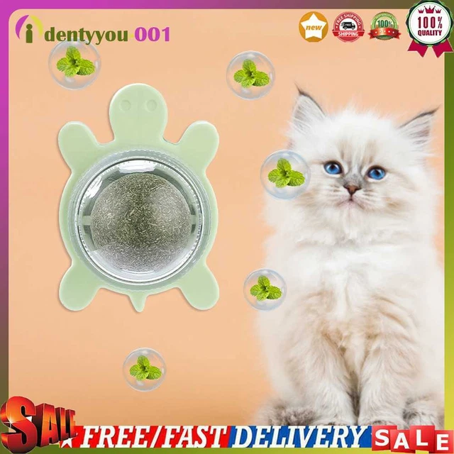 Snacks para lamer dulces para gatos tortuga gato juguete para masticar suministros naturales giratorios para mascotas