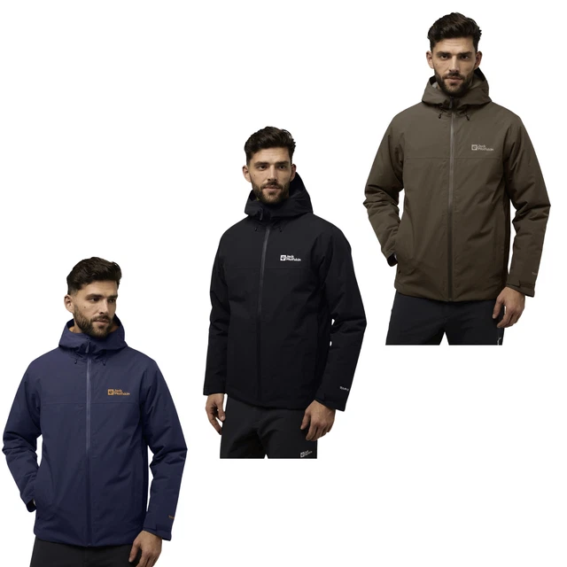 MEN S JACK WOLFSKIN Texapore Oban Sky Navy Jacket Size Large With Hood 29.99 PicClick UK