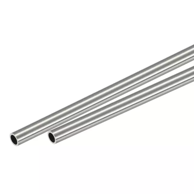 304 Inox Acier 8mm Dia Externe 1mm Paroi Épaisseur 300mm Longueur 2 Pcs