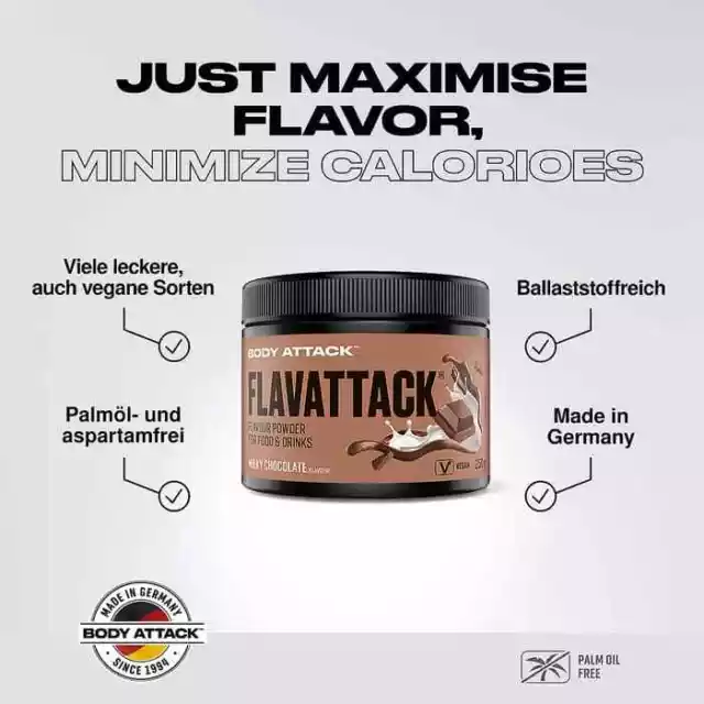 Body Attack Flav Tastic 250g Dose 73,96 €/kg Geschmackspulver Flavor Aroma 2