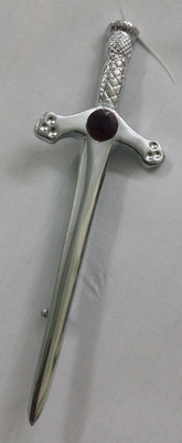 Cardo Uomo Cardo Kilt Pin Marrone Pietra Finitura Cromata/Scozzese Elsa Spille 