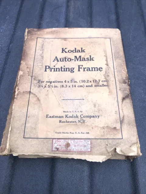 Kodak Auto-Mask Printing Frame For 4x5 And Smaller Vintage Never Used With Box