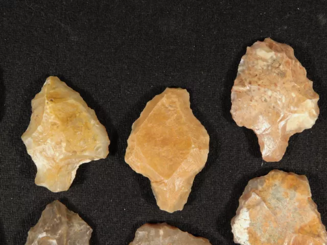 Big Lot of 120,000 to 20,000 Year Old Early Man Aterian Artifacts Algeria 151gr