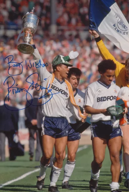 Brian Stein Hand Signed 12X8 Photo Luton Town Football Autograph 7