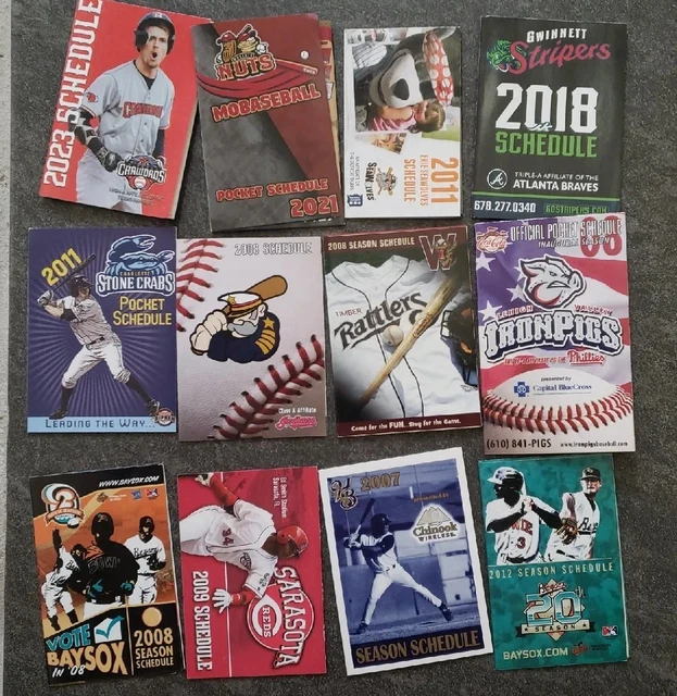 MINOR LEAGUE BASEBALL Pocket Schedules Various Teams & Years (36 count