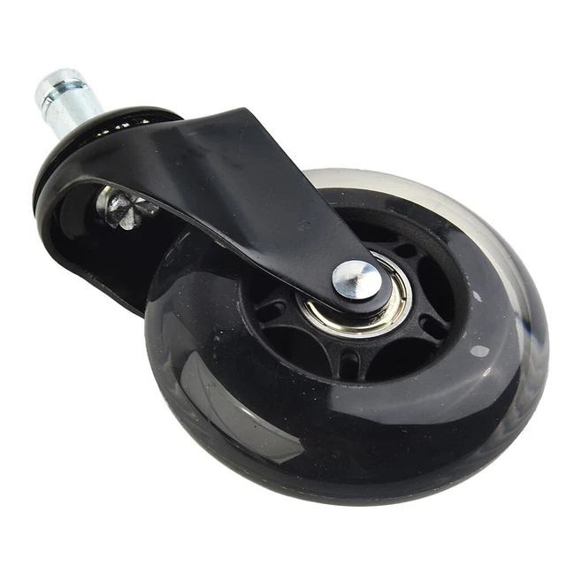 OFFICE CHAIR CASTER Rubber Swivel Wheels Replacement Heavy Duty 3 inch
