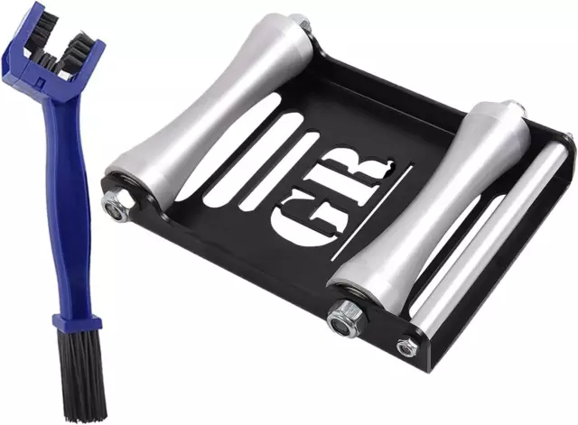 Supporto rullo pulizia ruote moto 270 kg | filatrice lubrificazione catena pneumatici