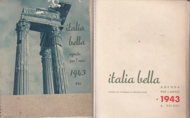 Lz- Italia Bella Agenda Per L'anno 1943 -- Silva Parma --- 1942 - B - Zds601