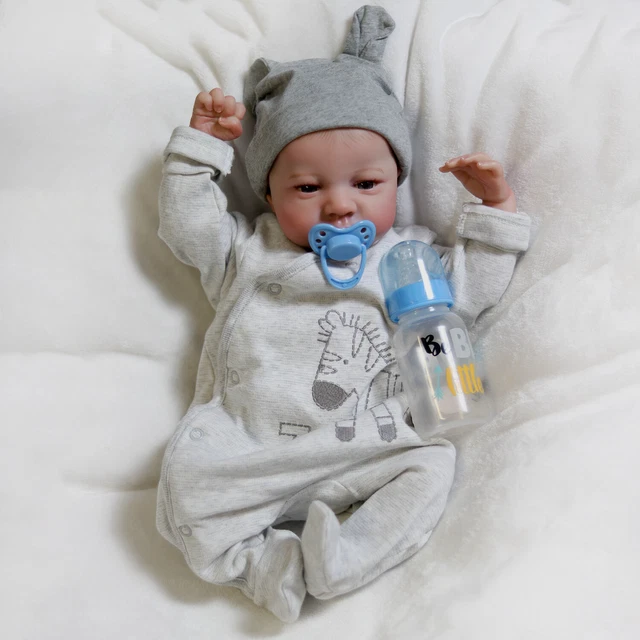 Realistic Reborn Baby Dolls Newborn Boy Doll Vinyl Silicone Handmade Xmas Gift