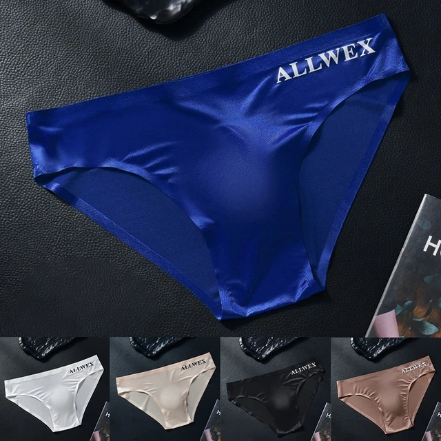 Slip Homme Respirant En Soie Glacée - Sans Couture, Poche Bombée, Confort Taille Basse - Tailles M à 2XL