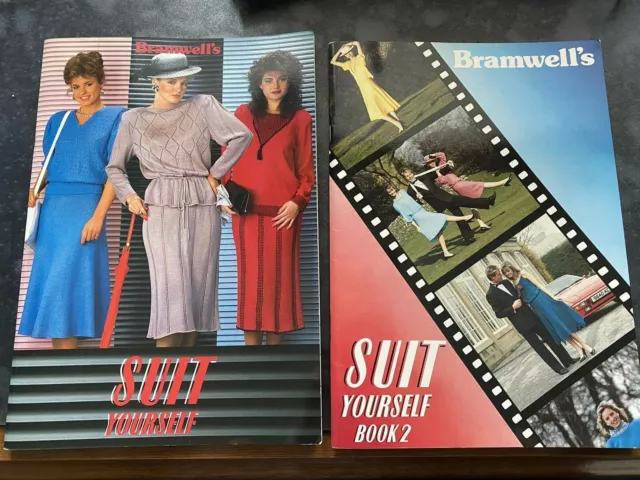 Vintage Bramwell's Suit Yourself MACHINE KNITTING PATTERN Books 1 & 2 bundle