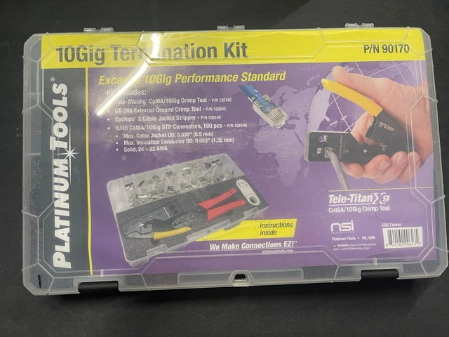Platinum Tools 90170 Professional 10gig Termination Kit Opened