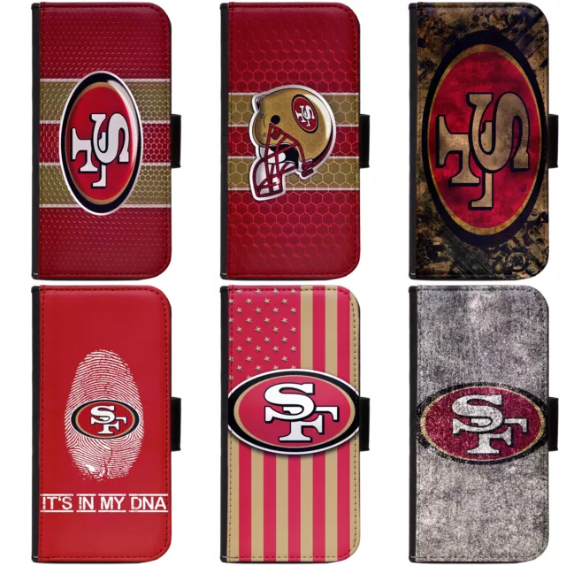 PIN-1 San Francisco 49ers Phone Wallet Flip Case Cover for All Models