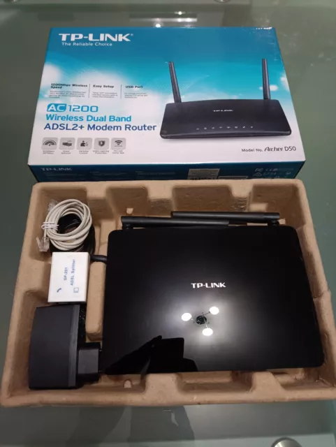 Tp-Link Archer D50 AC1200 Wireless Dual Band ADSL2+ Modem Router