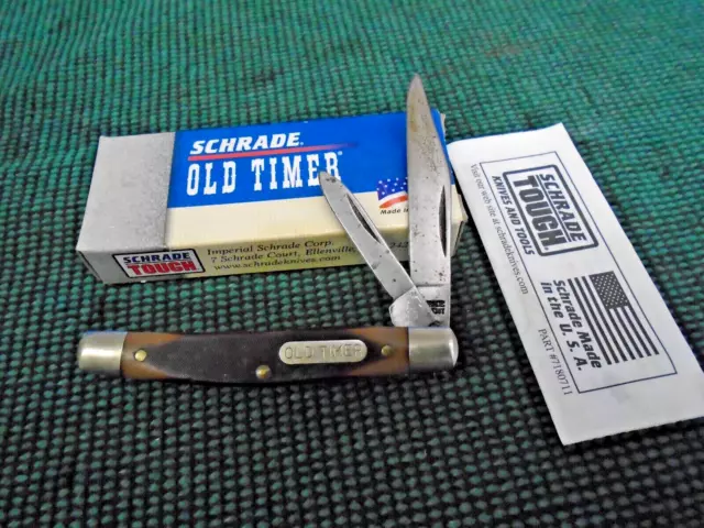 Vintage Schrade Usa Middleman Jack 33Ot Old Timer 2 Blade Pocket Knife With Box