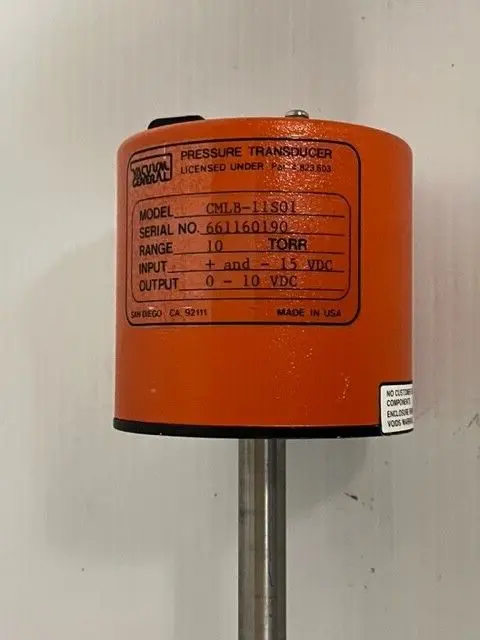 Tylan Vacuum General Model Cmlb-11S01, 10 Torr Pressure Transducer 2