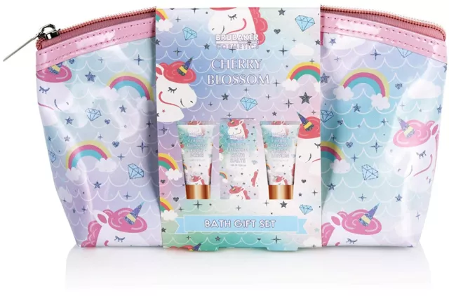 BRUBAKER Set de Baño y Ducha Unicornio para Niñas 4 Pcs. en Bolsa Cosmética 2