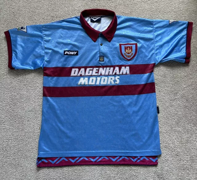 West Ham United Original Football Shirt 1995-1997 Large Mens