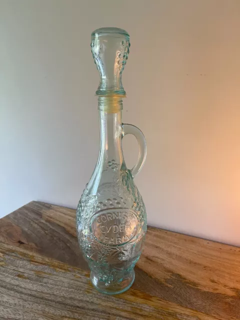 Cornish Cyder Farm Glass Decanter Bottle With Handle Stopper