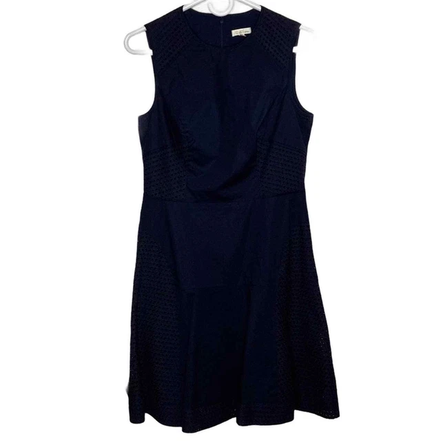 Beautiful Shoshanna Blue Fit & Flare Eyelet Dress