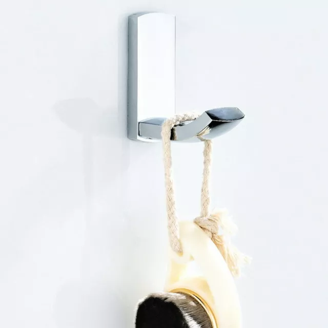 Polished Chrome Wall Mounted Coat Cloth Robe Hat Hook Rack Hanger Holder QD1710
