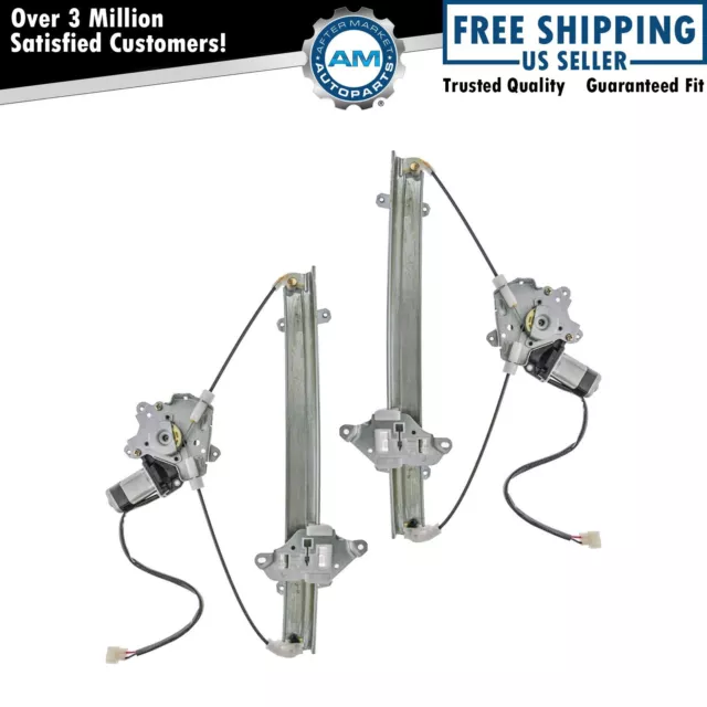 Front Power Window Regulators with Motors Left & Right Pair Set for 02-03 Lancer