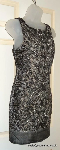 298 SIZE 8 All Saints Viper Sequin/Embellished/Beaded Dress BNWT 149.00 -  PicClick UK