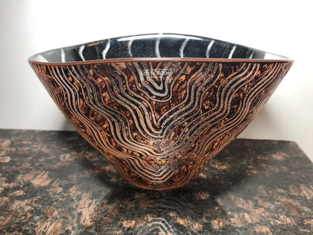 Kosta Boda Tonga Bowl By Monica Backstrom, Sweden Signed Unique Design