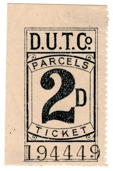 (I.B) Dublin United Tramways Company : Railway Parcel Ticket 2d