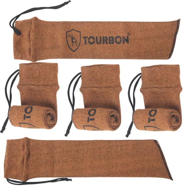 Tourbon 5 Packs Pistol Socks Gun Cover Handgun Sleeves Firearm Storage Bag in US 3