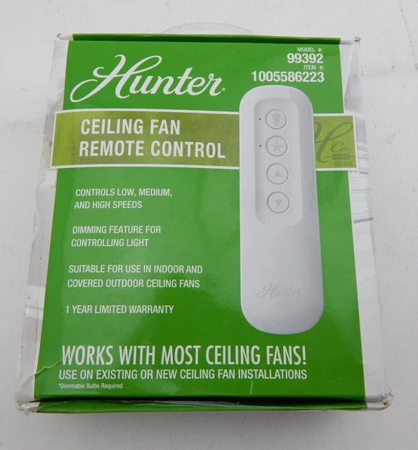 HUNTER CEILING FAN Remote Control & Receiver 99392 19.99 PicClick