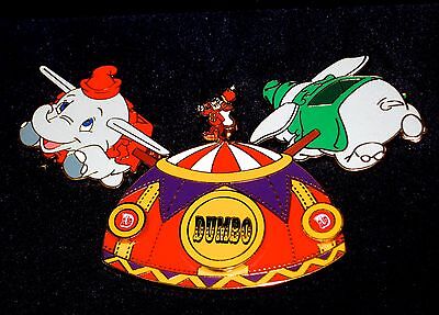 LE RARE JUMBO Disney Pin✿ Celebrating 50 Years Dumbo Elephant Ride Timothy Mouse