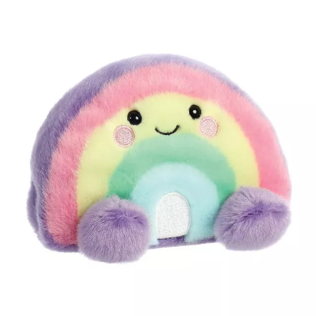 AURORA, 33577, Palm Pals Vivi Rainbow 5In, Soft Toy, Pink, Purple, Yellow