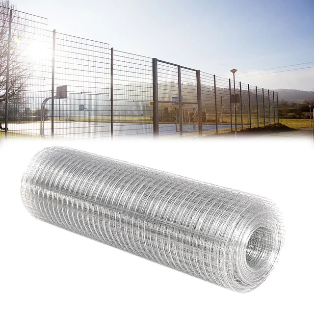 15/30M GALVANISED WELDED Wire Mesh Roll Chicken Run Rabbit Fencing