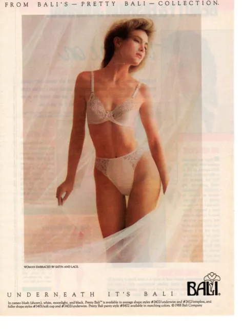 1958 women's Bali lo bow Brassiere bra look nature intended vintage ad