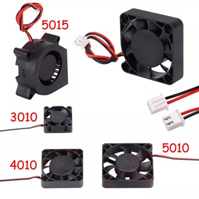 30/40/50mm DC 12V/24V 2Pin Mini Cooler Cooling Fan Fr PC Computer Heat Sink Case