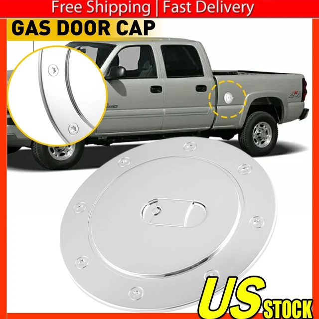 Triple Chrome Fuel Tank Gas Door Cap Cover for CHEVY SILVERADO 99-06 Accessories