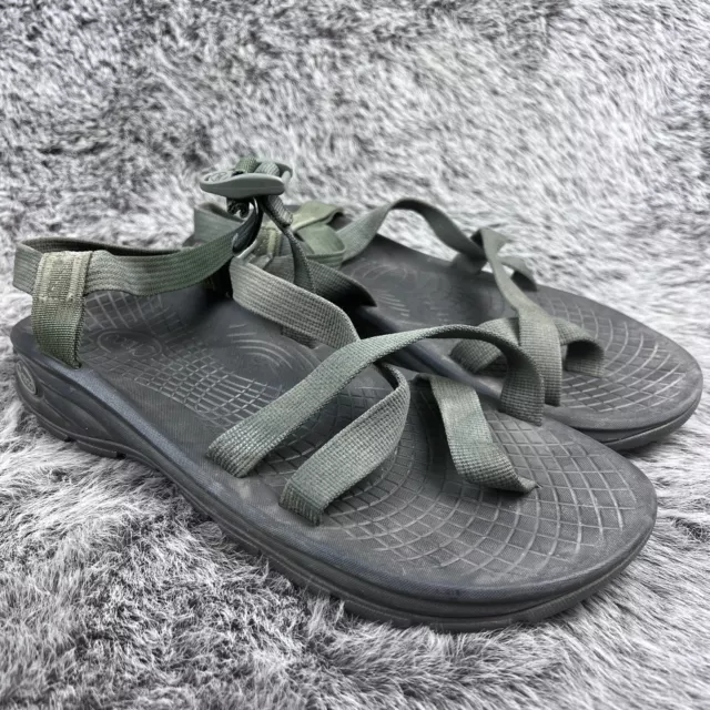 CHACO MEN SANDALS Size 12 Green Gray Outdoor Sport Trail Shoes Water ...