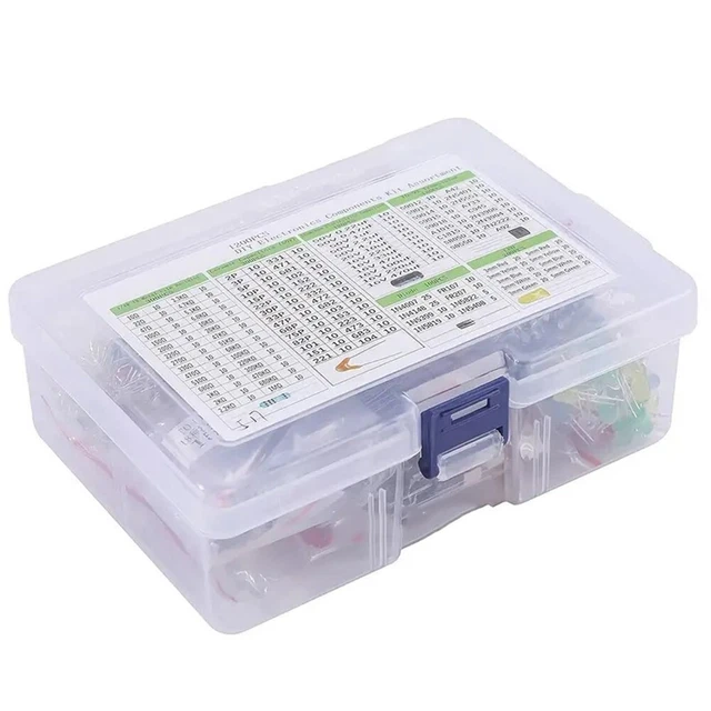 1200PCS 7-COMPONENT PACKAGE: resistor, electrolytic capacitor, LED ...