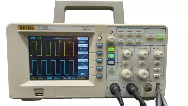 OSCILLOSCOPE RIGOL DS1052E 2x50MHZ 1 GSa/s DSO 2sondes RIGOL 150MHZ NEUVES