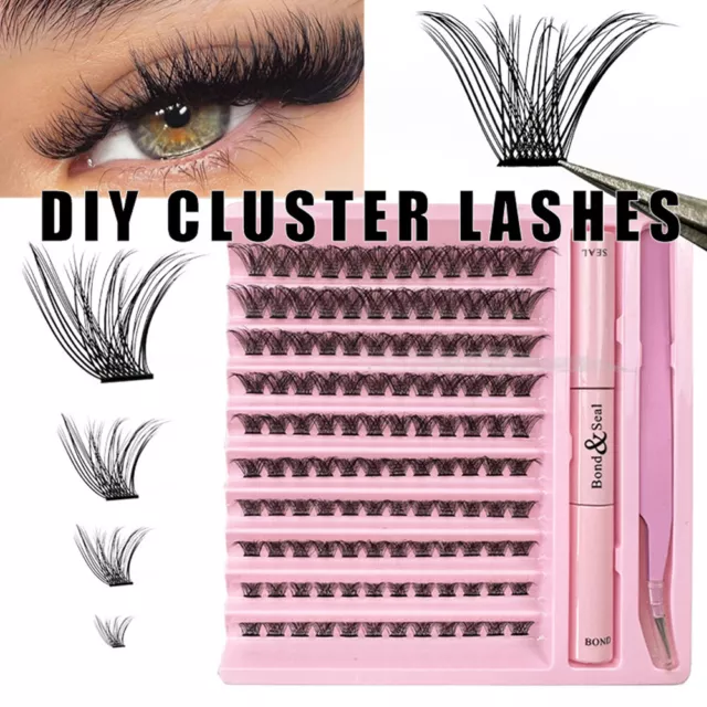 DIY Lash Extension Kit 120Pcs Individual Lashes Cluster D Curl Eyelash