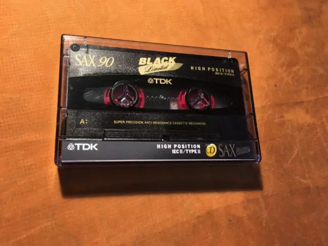 1 x TDK SA-X 90 BLACK Limited Cassette ,IEC II/High Pos,Top Zustand,1995,rare