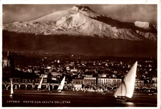 Catania porto con veduta Etna F. piccolo  spedita