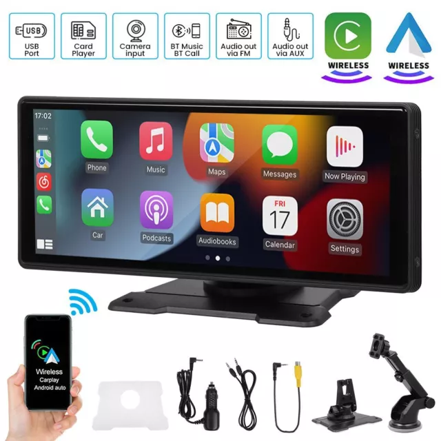 10.26" 2K Wireless CarPlay Android Auto Touchscreen Tragbare AutoRadio GPS FM BT