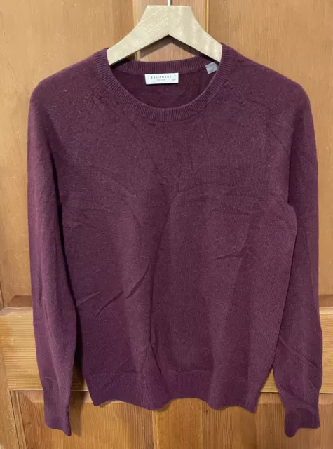 Equipment Femme Sloane Cashmere Crewneck Sweater Burgundy Women’s Size Small S