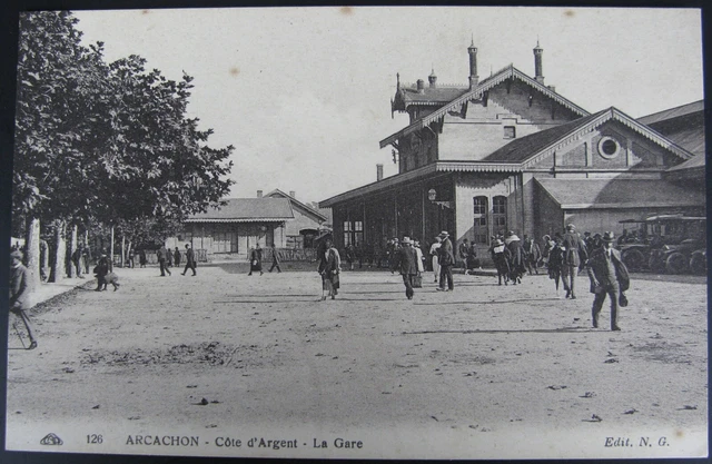 Cpa 33 Arcachon Cote D’ Argent La Gare