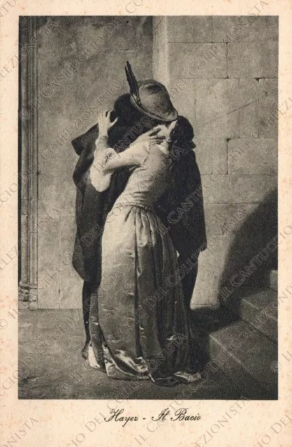 Il Bacio pittore HAYEZ Arte Cartolina